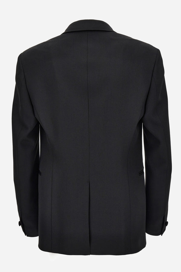 Evening Jacket In Grain De Poudre Wool Fabric + La Vacanza Embroidery  Lurex And Beads