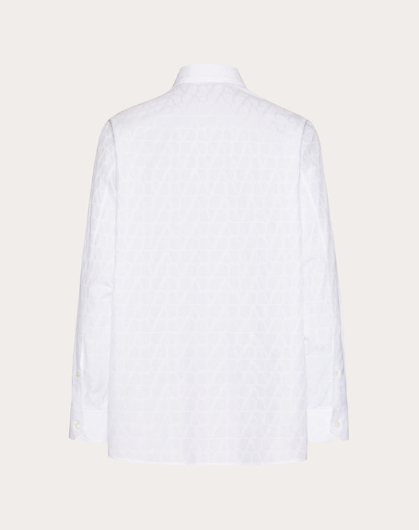 Camicia In Popeline Di Cotone Con Motivo Toile Iconographe