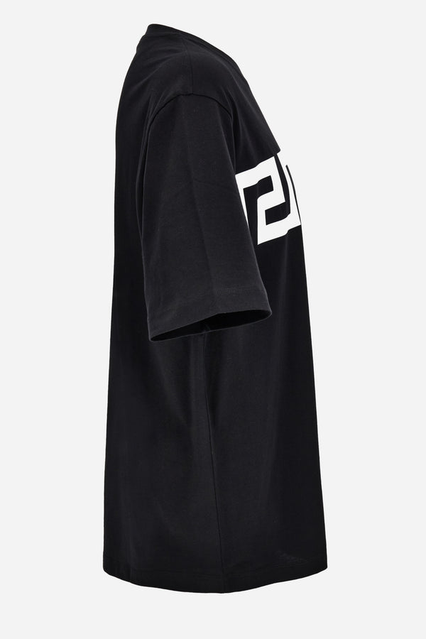 T-Shirt In Cotton Jersey-Greca Print