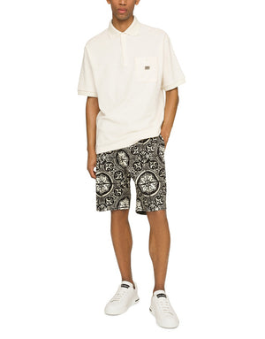 TERRYCLOTH POLO-SHIRT WITH LOGO TAG