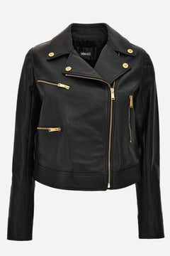 Jacket Leather In Leather With Safety Pin Details