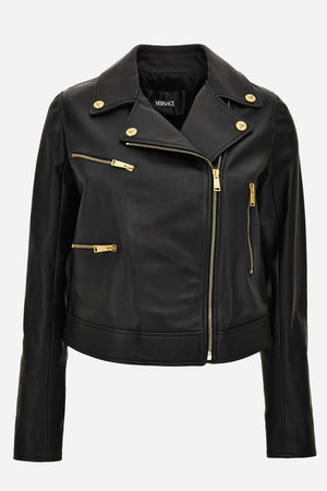 Jacket Leather In Leather With Safety Pin Details