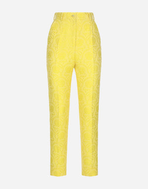 TAILORED PANTS IN FLORAL JACQUARD