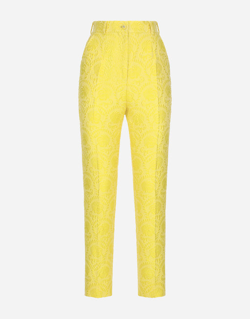 TAILORED PANTS IN FLORAL JACQUARD