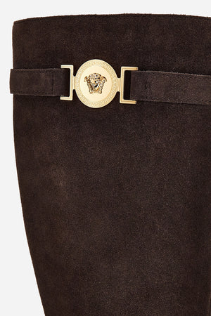 Icon Boot  In Suede-Enamel Hw