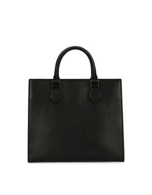 CALFSKIN EDGE SHOPPER WITH LOGO