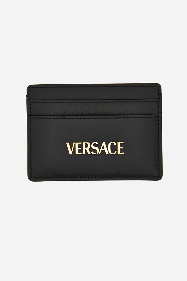 Versace Tag Card Case In Calf Leather