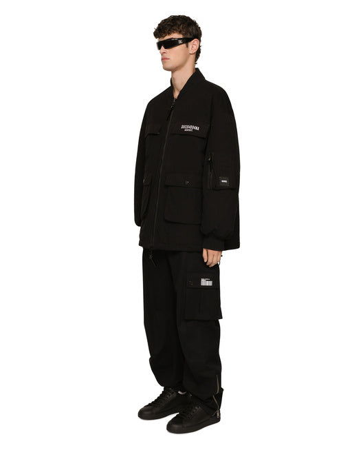 COTTON FAILLE JACKET WITH DGVIB3 PATCH