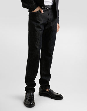 REGULAR-FIT COTTON JEANS WITH TAG