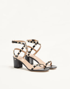 SANDALO ROCKSTUD IN VITELLO CON CINTURINI 60MM
