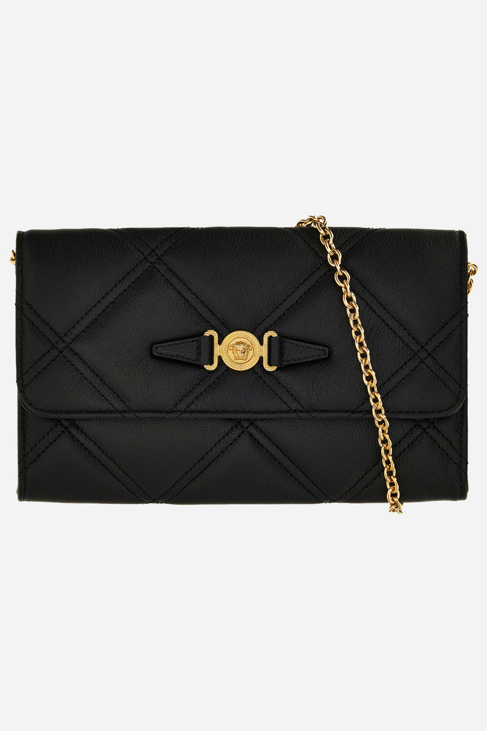 Medusa Biggie Wallet On Chain In Quilted Calf Leather