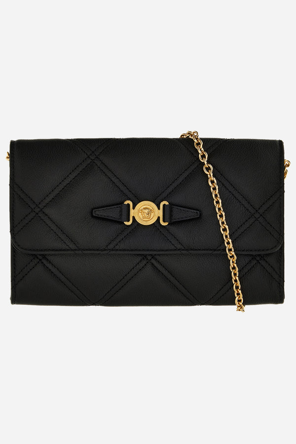 Medusa Biggie Wallet On Chain In Quilted Calf Leather