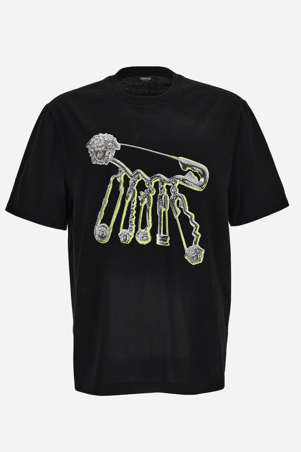 T-Shirt In Compact Cotton Jersey Fabric-Versace Pop Pin Print