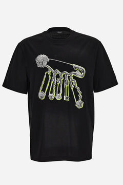 T-Shirt In Compact Cotton Jersey Fabric-Versace Pop Pin Print