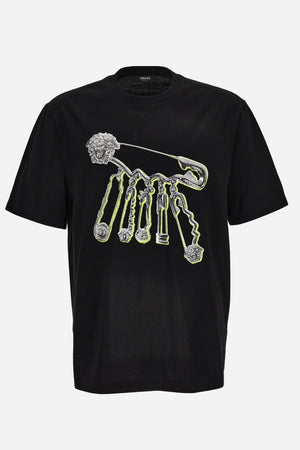 T-Shirt In Compact Cotton Jersey Fabric-Versace Pop Pin Print
