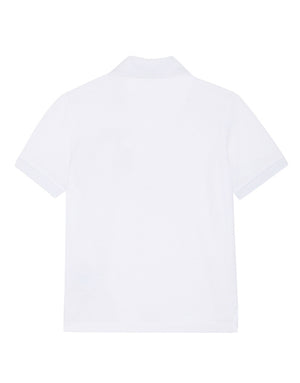 PIQUÉ POLO SHIRT WITH BEE AND CROWN EMBELLISHMENT