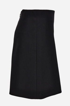 Skirt In Responsible Stretch Wool Grain De Poudre