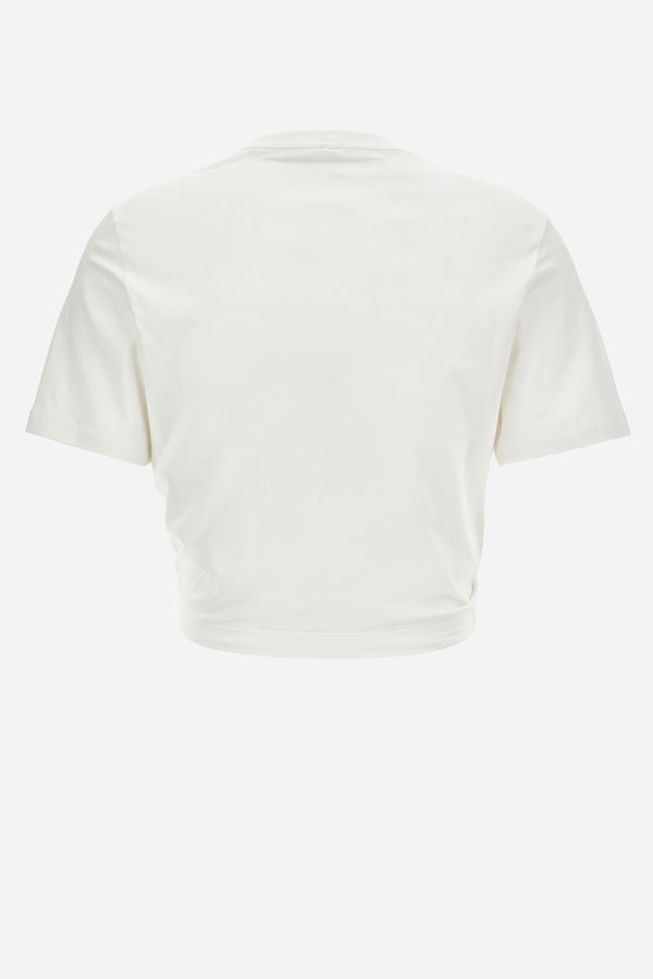 T-Shirt In Tessuto Jersey Stampa Versace Milano Barocco 92