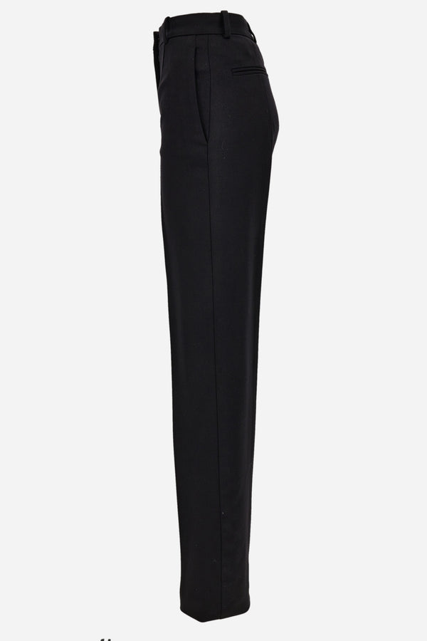 Informal Pant In Responsible Stretch Wool Grain De Poudre