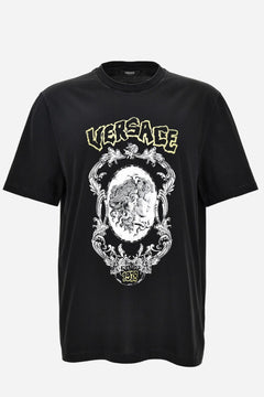 T-Shirt In Compact Cotton Jersey Fabric-Punk Medusa Cameo Print