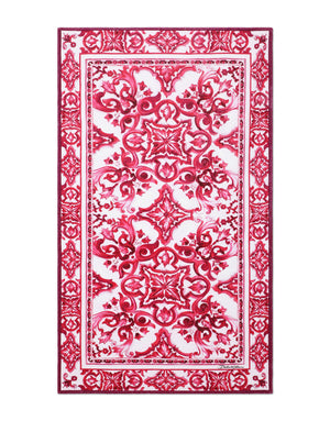 MAJOLICA-PRINT TERRYCLOTH BEACH TOWEL