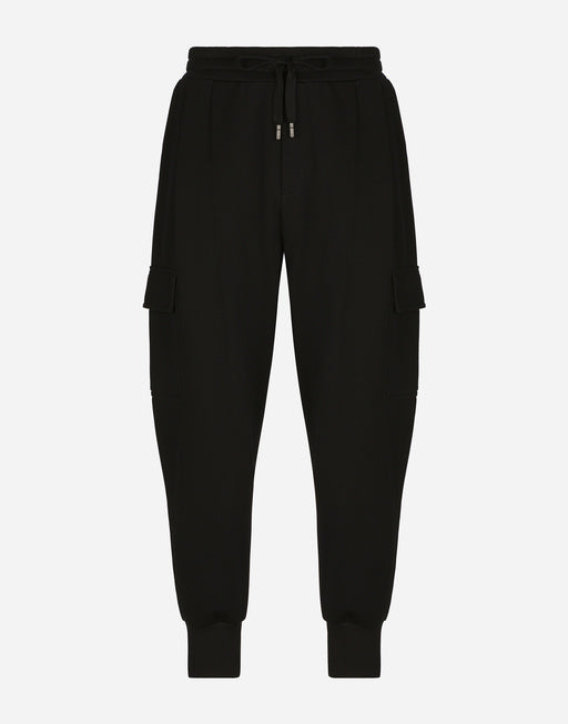 JERSEY CARGO PANTS WITH EMBOSSED LOGO