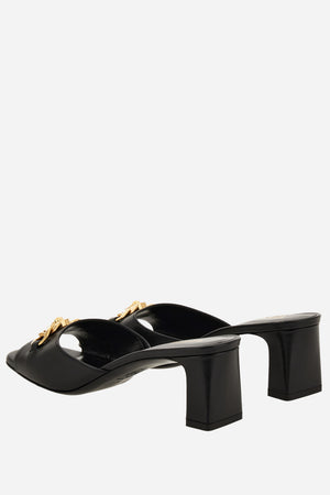 Icon Chain Mule  In Calf Leather