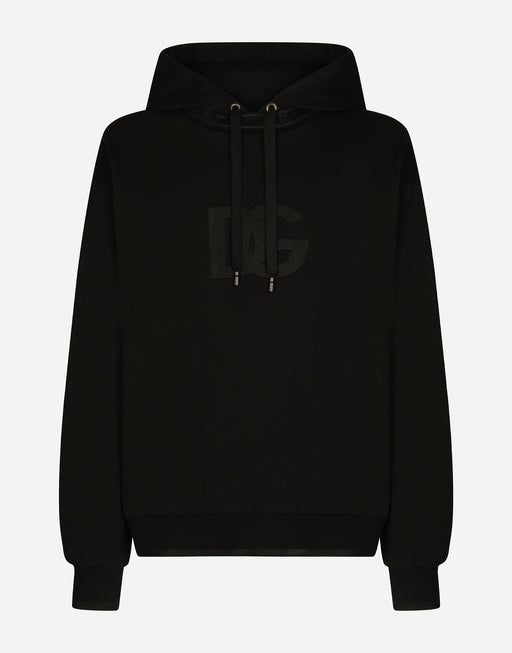 JERSEY HOODIE WITH DG EMBROIDERY