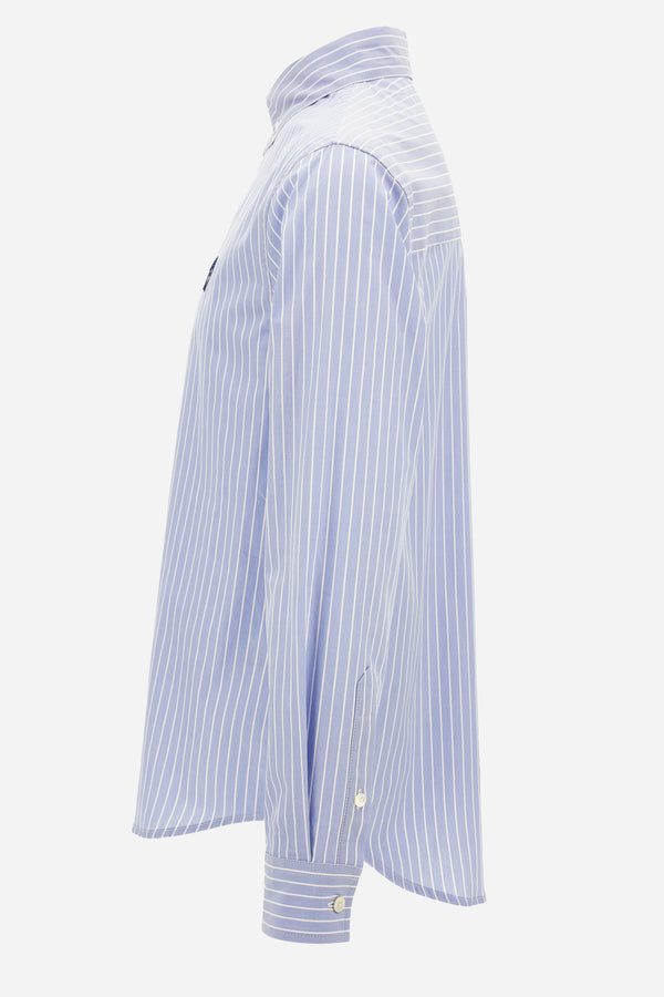 Informal Shirt In Cotton Poplin Queen + Medusa Outline Embroidery