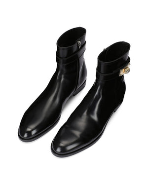 BRUSHED CALFSKIN ANKLE BOOTS