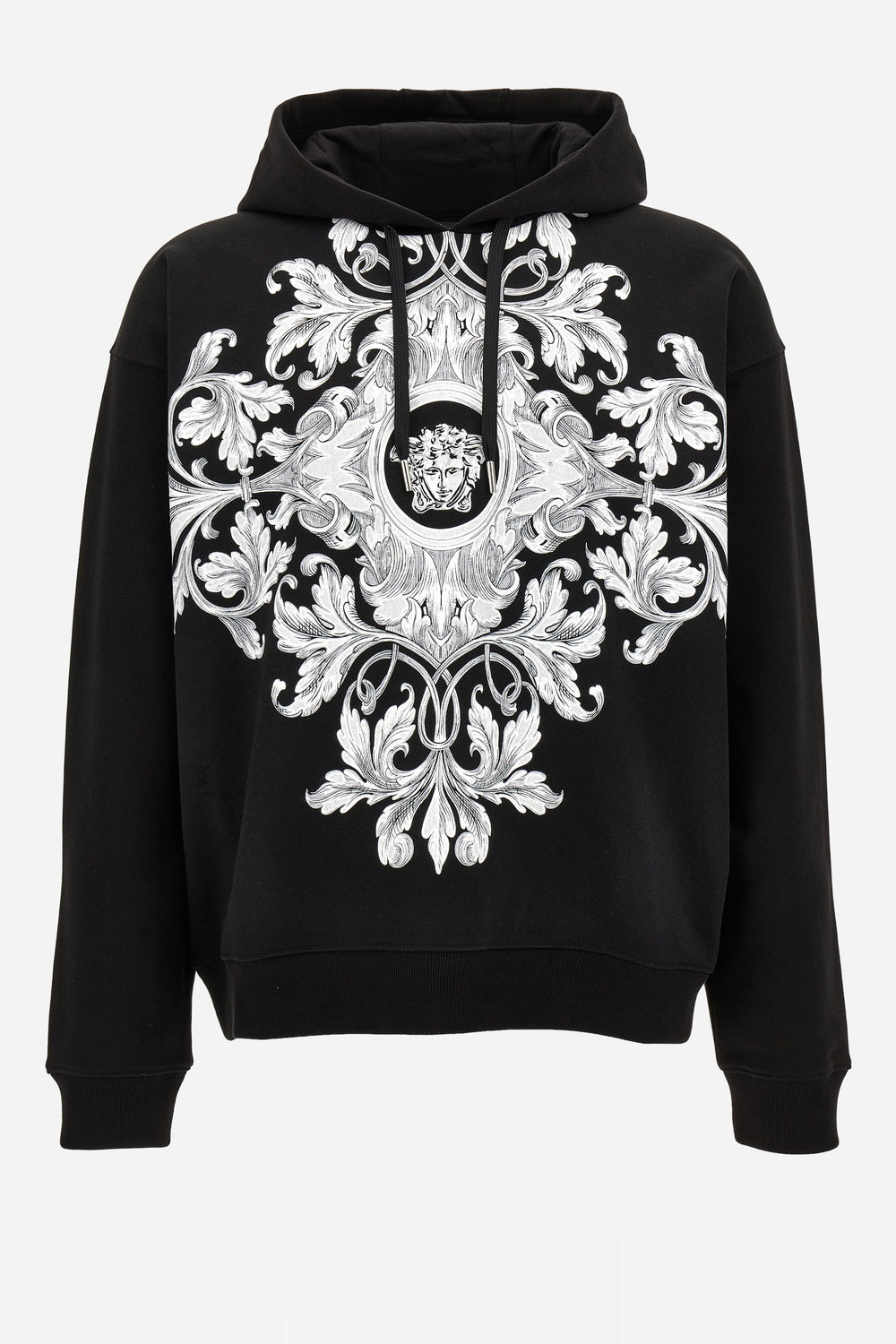 Sweatshirt In Non-Brushed Sweatshirt Fabric + Baroque Medusa Print
