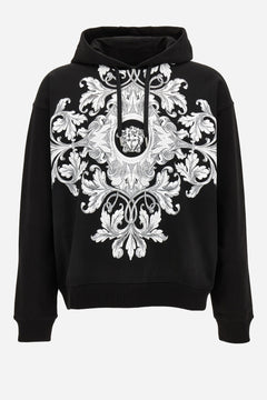 Sweatshirt In Non-Brushed Sweatshirt Fabric + Baroque Medusa Print