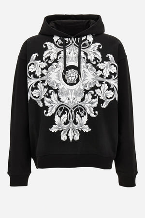 Sweatshirt In Non-Brushed Sweatshirt Fabric + Baroque Medusa Print