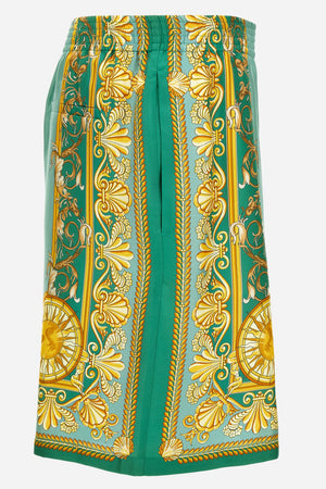 Shorts In Barocco Palm Print Silk Fabric