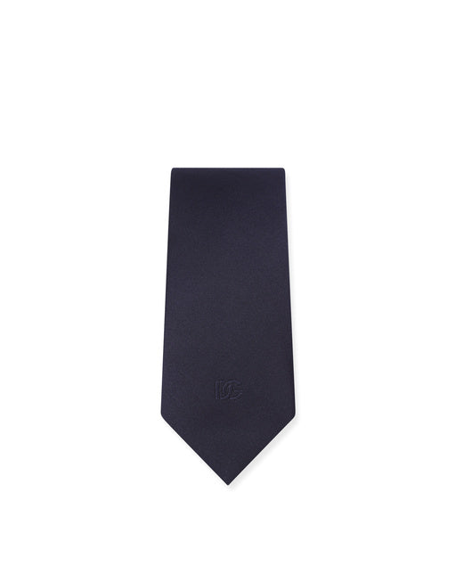 6CM WIDE SILK TIE WITH DG LOGO EMBROIDERY