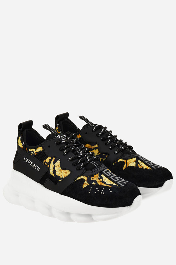 Chain Reaction Low Top In Suede-Barocco Print Fabric