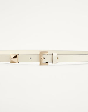 CINTURA SIDE STUD IN VITELLO LUCIDO 15 MM