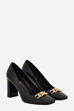Icon Chain Pump  In Calf Leather
