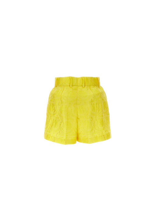 FLORAL JACQUARD MATELASSÉ SHORTS