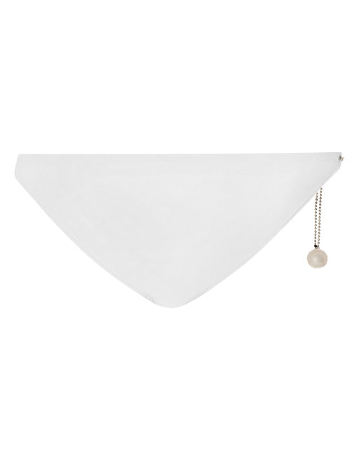 SWIM BRIEFS WITH LOGO PLATE AND COIN CHARM