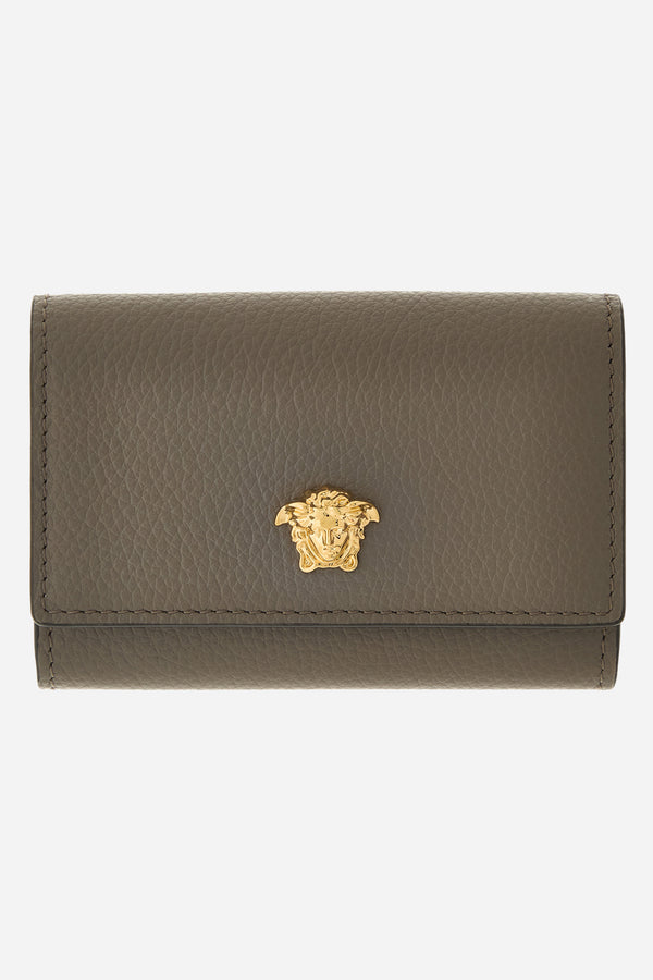 La Medusa Businnes Card Holder In Grainy Calf Leather