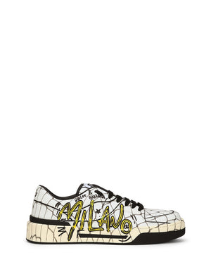 PRINTED CALFSKIN NEW ROMA SNEAKERS