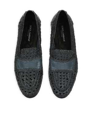 PERSIA WOVEN CALFSKIN SLIPPERS