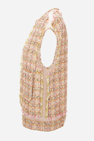Informal Jacket In Cotton Mix Fancy Tweed