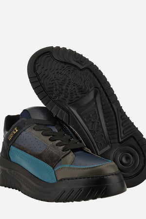 Oversize Court Sneaker In Calf Leather-Fabric