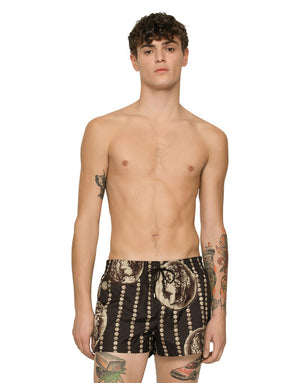 LOGO COIN SWIM SHORTS