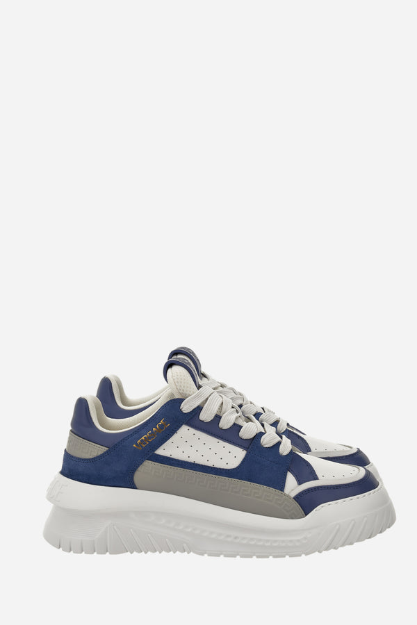 Oversize Court Sneaker In Calf Leather-Fabric