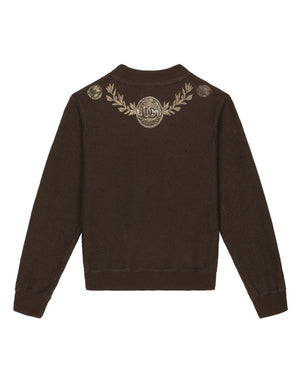ROUND-NECK JERSEY SWEATSHIRT WITH COIN PRINT