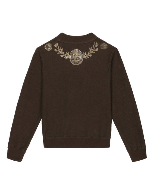 ROUND-NECK JERSEY SWEATSHIRT WITH COIN PRINT