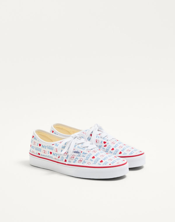 Sneaker Low-Top Valentino Garavani And Vans In Tessuto Con Stampa Valentino Vans Love